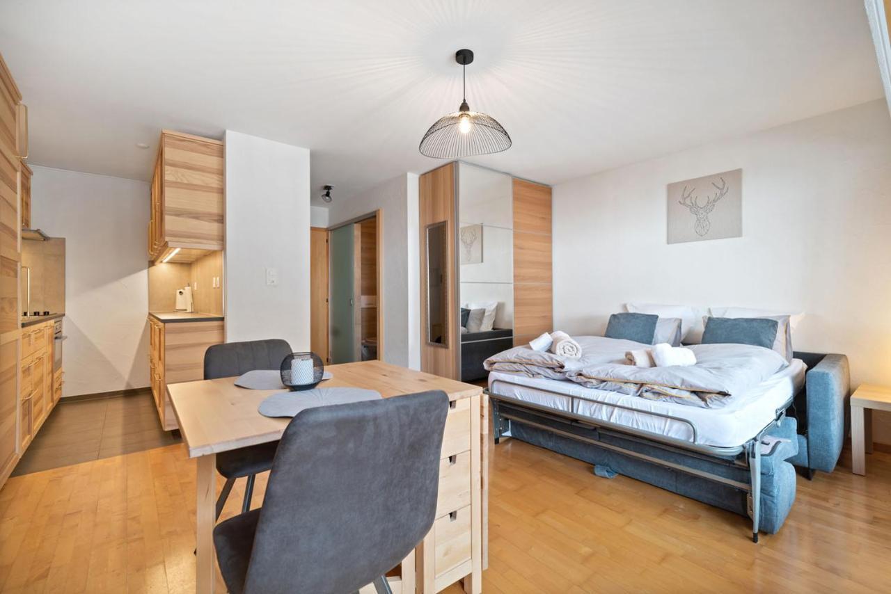Charmant Studio Renove Situe Dans Les Bains D'Ovronnaz, Immeuble Les Sources Buitenkant foto