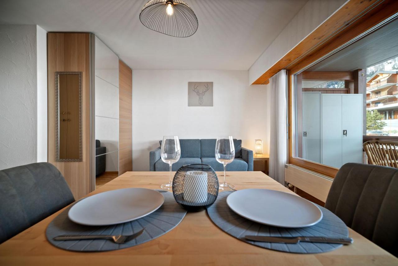 Charmant Studio Renove Situe Dans Les Bains D'Ovronnaz, Immeuble Les Sources Buitenkant foto