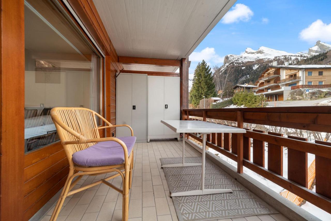 Charmant Studio Renove Situe Dans Les Bains D'Ovronnaz, Immeuble Les Sources Buitenkant foto